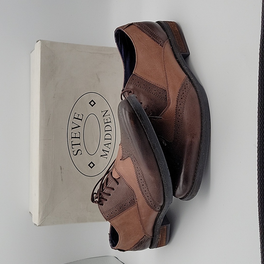 Steve Madden Men's sz 11 Virgo Brown Leather Dress Shoes! 👞